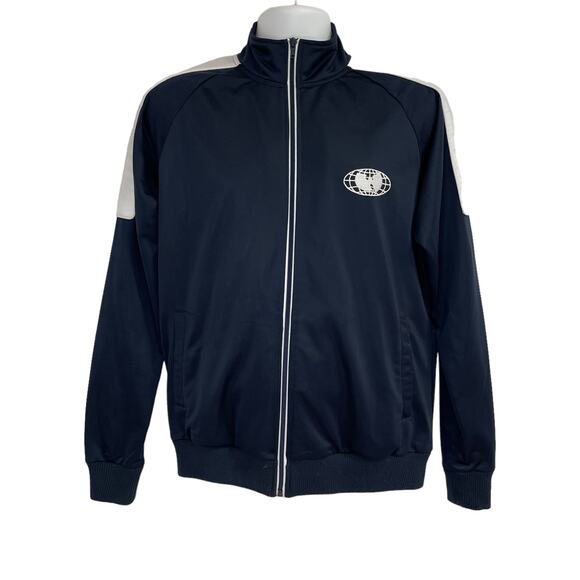 Wu Tang Embroidered Track Jacket Men's Small Wu Wear 1995 VINTAGE Blue Flawed - Picture 1 of 10